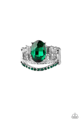 Paparazzi Accessories ? Spectacular Sparkle - Green Ring?Flat Rate Ship $4.50? Refined Finish HighEnd Item