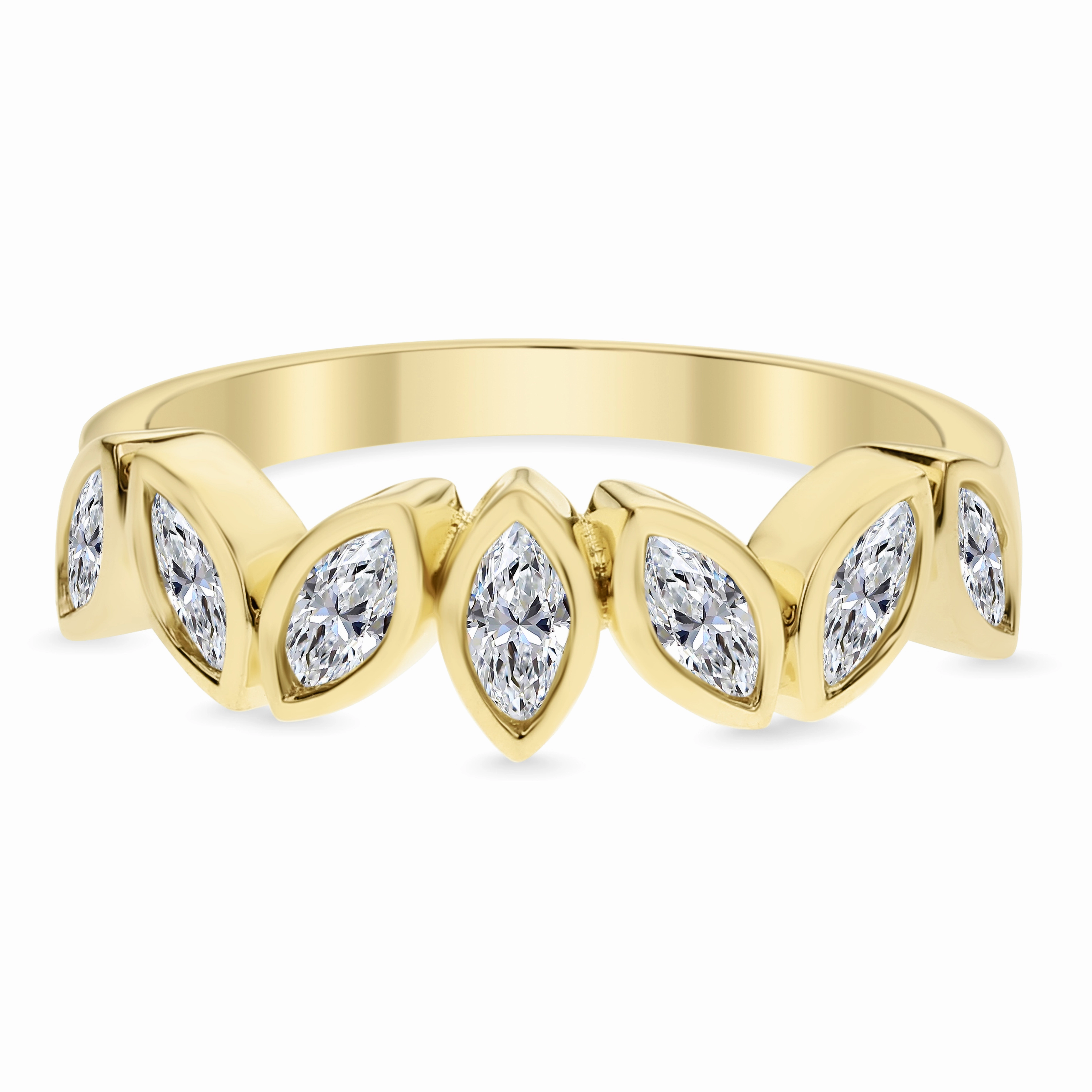 Chic Flow 18ky 7-Stone Diamond Anniversary Band (0.85cttw)