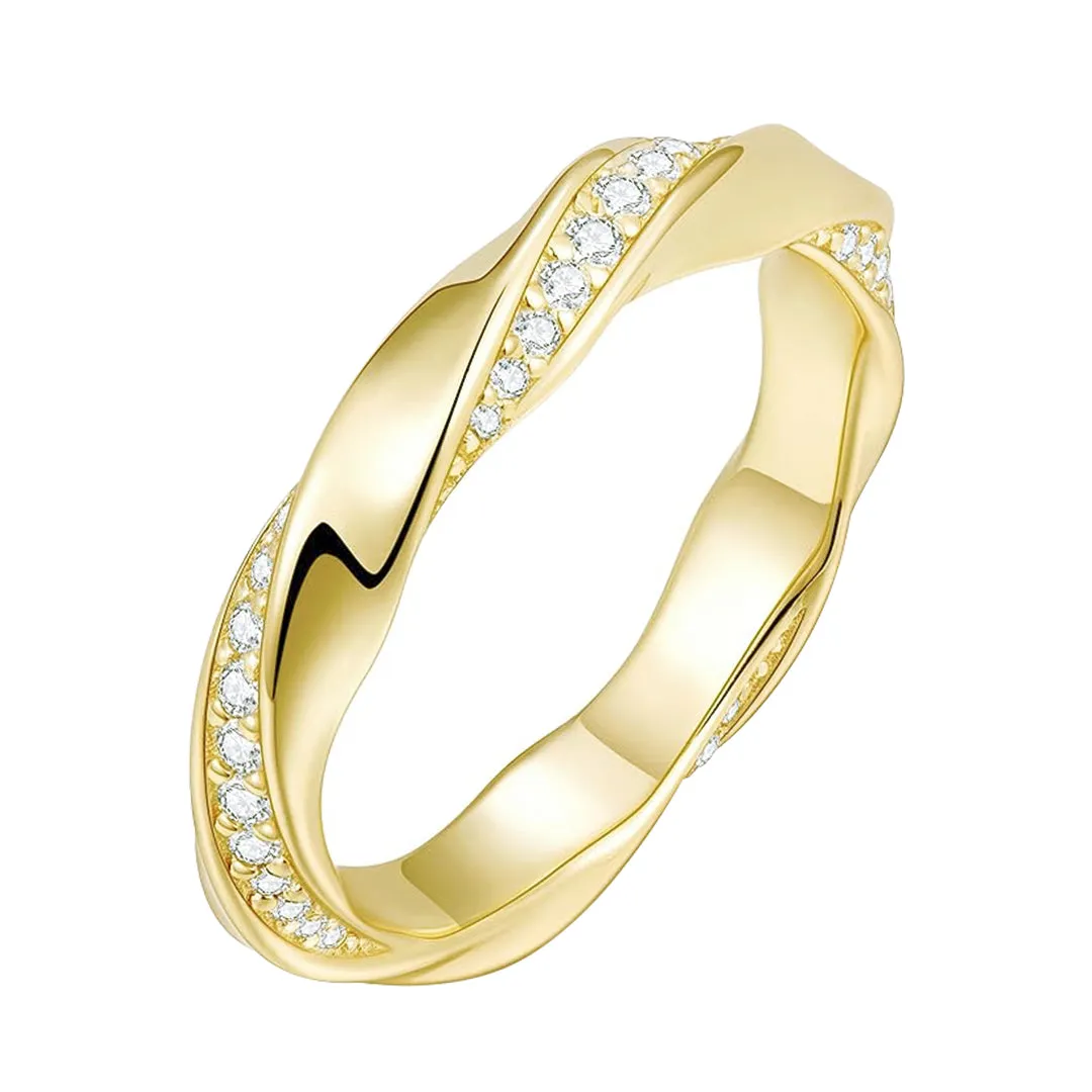 Twisted Pave Eternity Promise Ring Essential Present