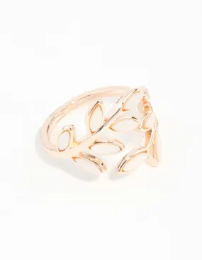 Custom Item Statement Accessory Rose Gold Pink Enamel Butterfly Ring