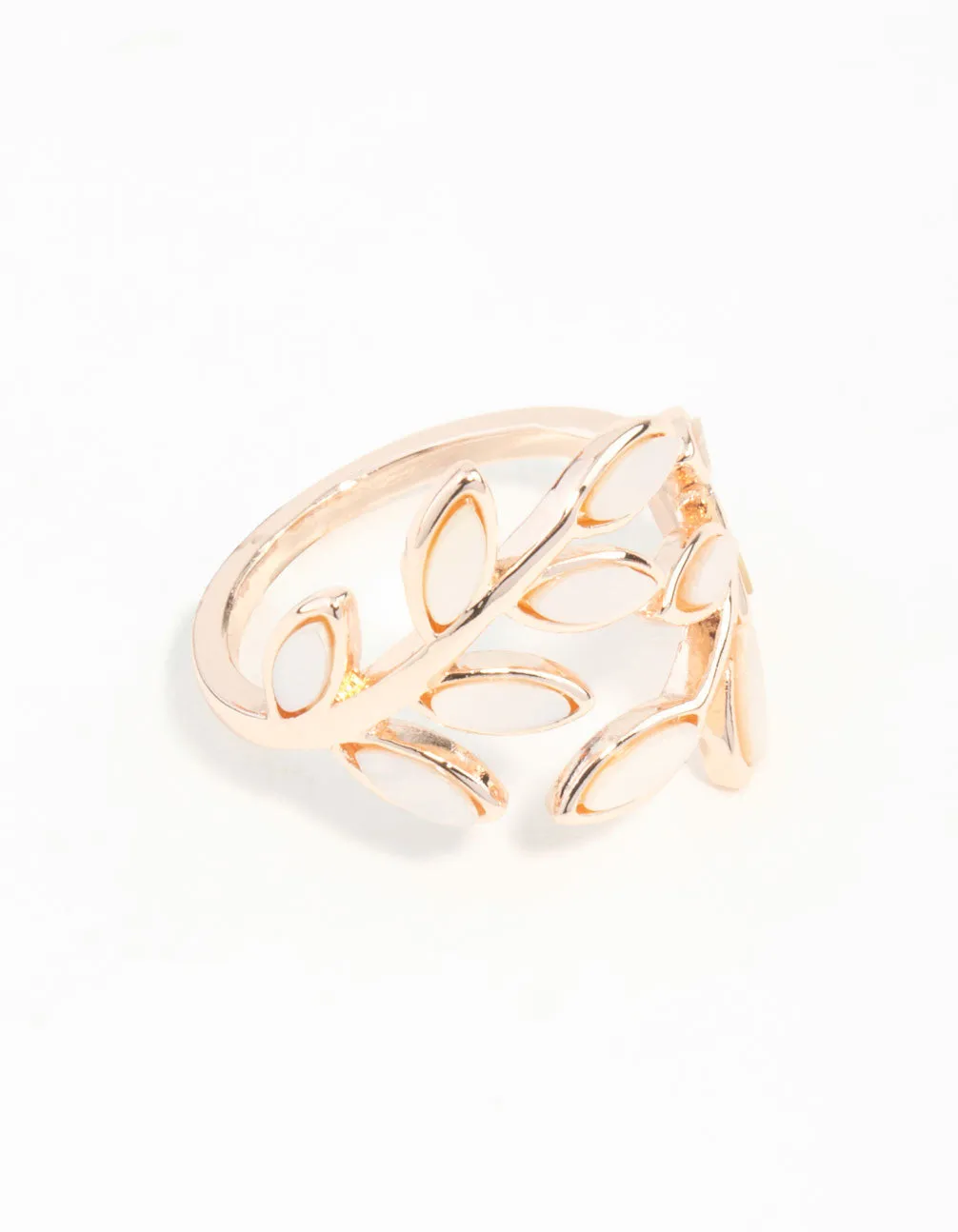 Custom Item Statement Accessory Rose Gold Pink Enamel Butterfly Ring