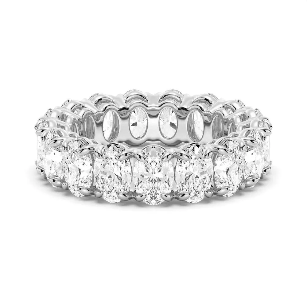 Fashionable Style Romantic Art 9 CT. Moissanite Oval Cut Eternity Band