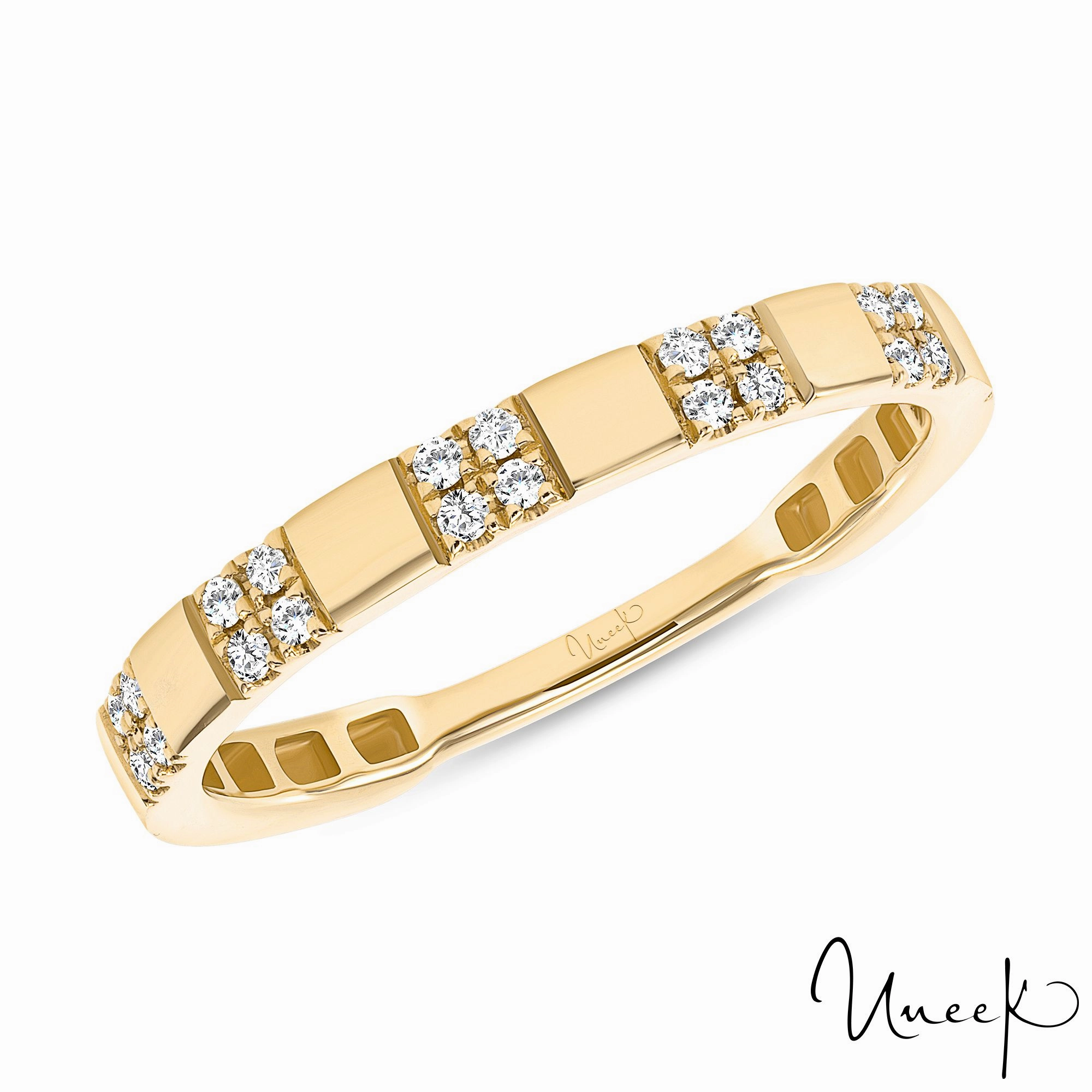 Fashionable Piece Diamlnd Stackable Band