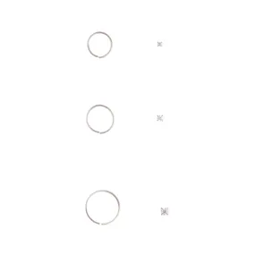 Surgical Steel Cubic Zirconia  Nose Ring 6-Pack Glossy Trinket Polished Appearance