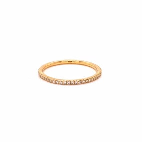 THIN FRENCH PAVE ETERNITY BAND Glam Style Stylish Fit