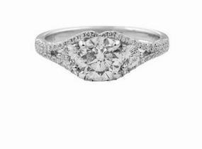 THREE STONE WITH SPLIT SHANK Delicate Sparkle Fashion Pairing