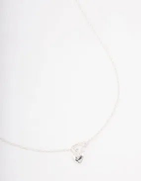 Silver Heart Threaded Necklace Contemporary Adornment