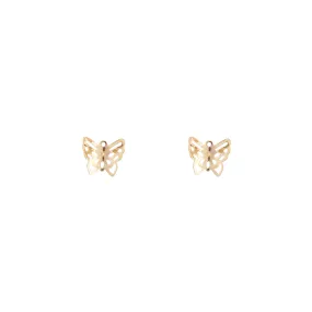 Gold Filigree Butterfly Stud Earrings Unique Feature