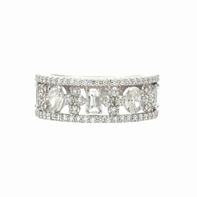 Night Glam 14kw 1/2 Way Around Diamond Anniversary Band (0.96cttw)