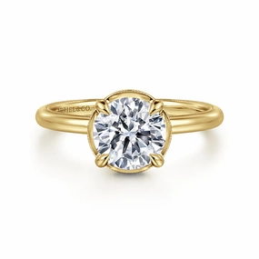 Vibrant Feel Polished Elegance DIAMOND HIDDEN HALO SEMI MOUNT