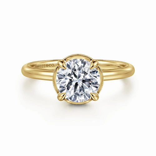 Vibrant Feel Polished Elegance DIAMOND HIDDEN HALO SEMI MOUNT