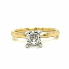 Delicate Look TWO TONE ROUND SOLITAIRE SEMI MOUNT