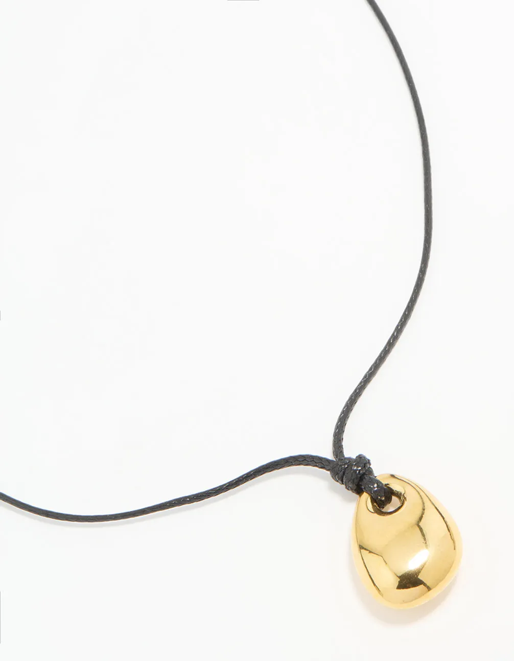 Waterproof Gold Plated Stainless Steel Cord Pendant Necklace Showing Accessory