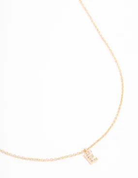 Timeless Accessory Unique Accessory Gold Plated Cubic Zirconia Letter E Necklace