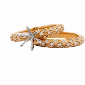 Ring/Semi-mount Elegant Pick Red Tone