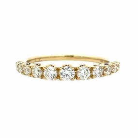 14ky Diamond Wedding Band Golden Hour Unique Glow