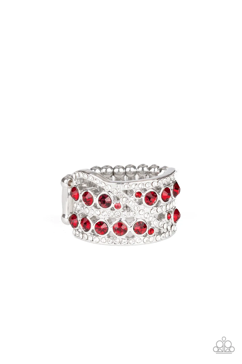 Graceful Choice Beautiful Creation Paparazzi Accessories ? Elegant Effervescence - Red Ring?Flat Rate Ship $4.50?