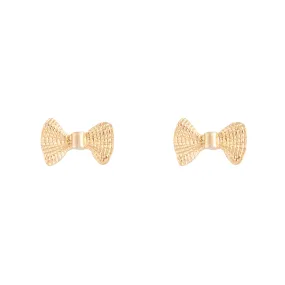 Gold Metal Bow Stud Earrings Lightweight Must-Have Exquisite Creation