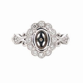 Lively Accent DIAMOND HALO SEMI-MOUNT