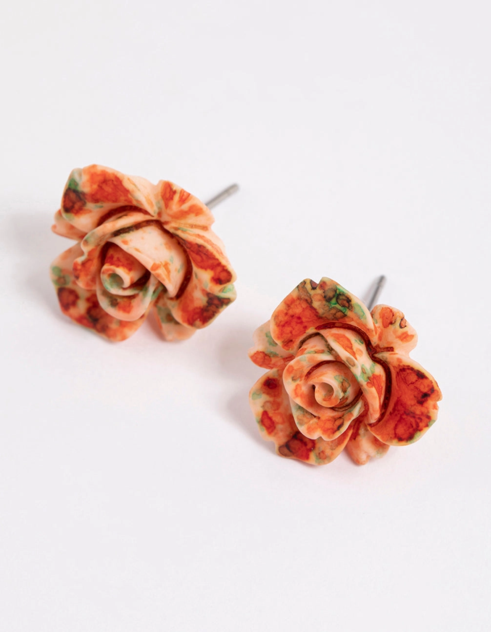 Watercolour Rose Stud Earrings Linear Item