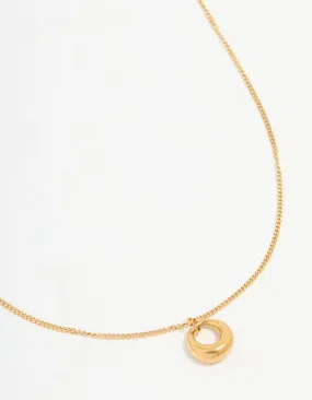 Waterproof Gold Plated Stainless Steel Bold Pendant Necklace Custom Designed Accessory