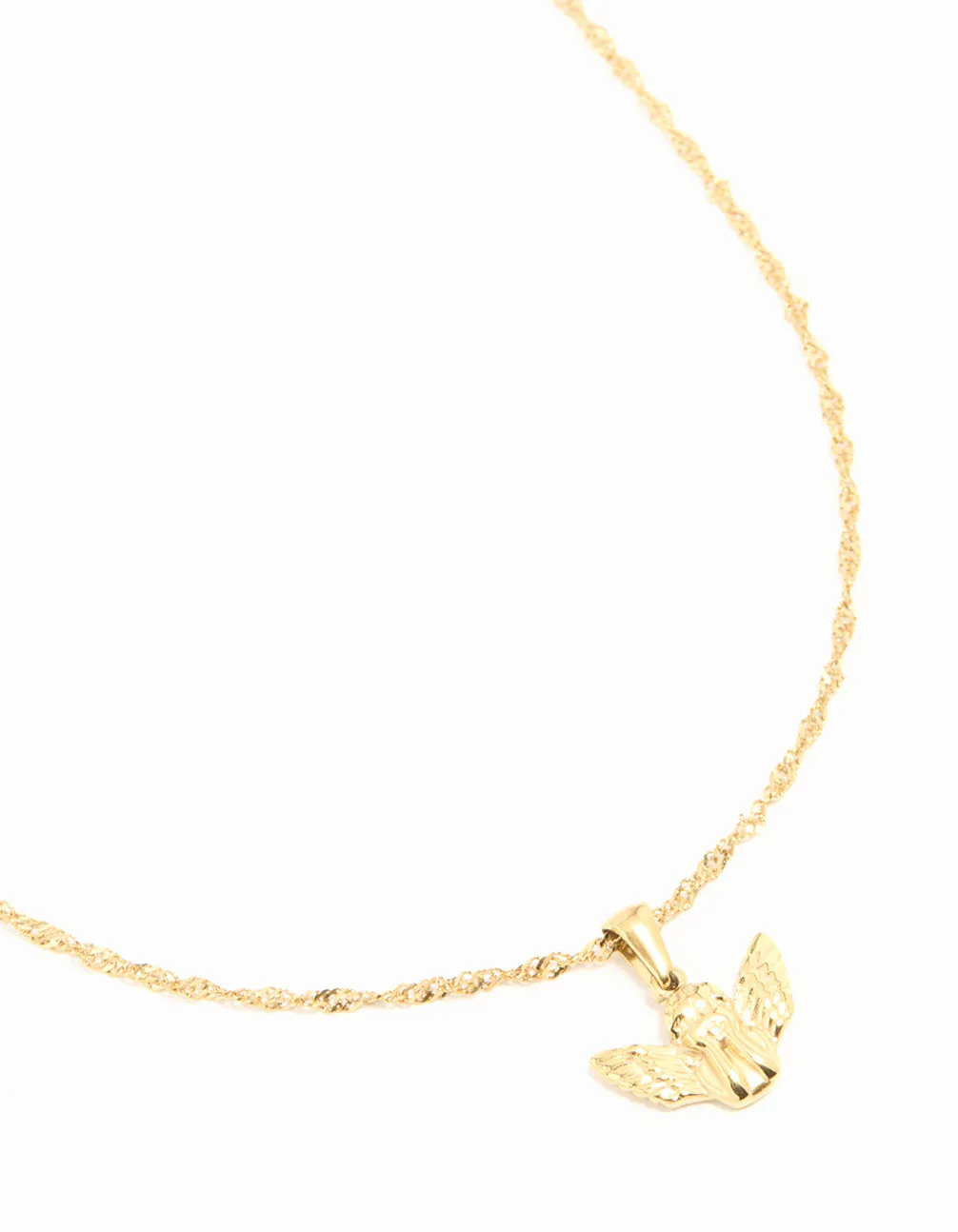 Waterproof Gold Plated Stainless Steel Short Bee Charm Necklace Casual Touch Special Style