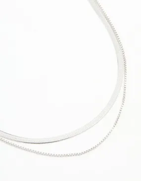 Waterproof Stainless Steel Chain Layered Necklace Perfect Accessory