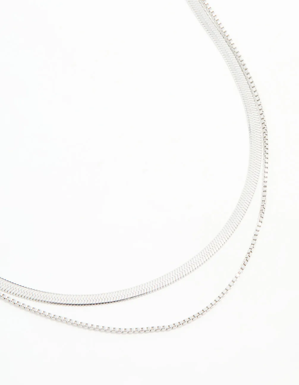 Waterproof Stainless Steel Chain Layered Necklace Perfect Accessory