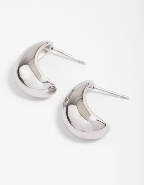 Waterproof Stainless Steel Small Bubble Hoop Earrings Modern Decoration High-Quality Embellishment