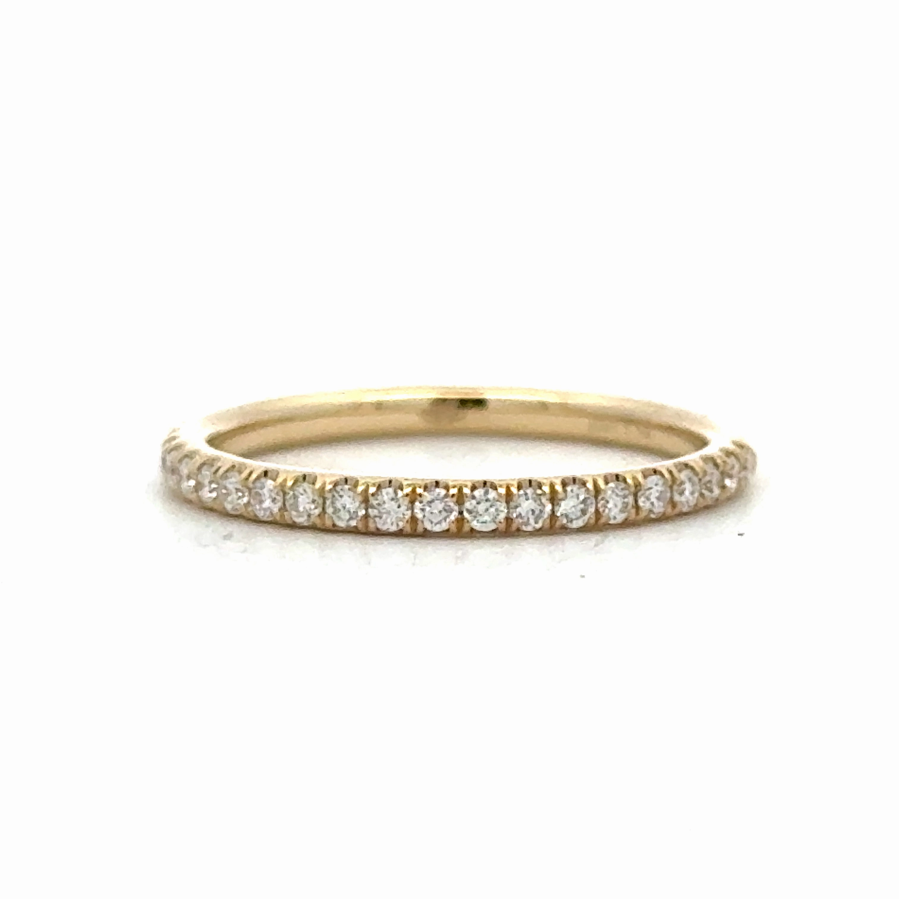 Camera Ready Yellow Gold 1/2 Way ARound Diamond Wedding Band